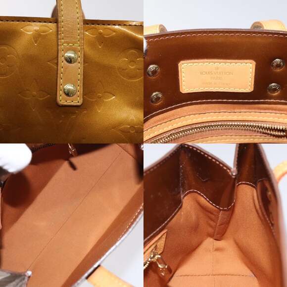 LOUIS VUITTON Monogram Vernis Reade PM Hand Bag Bronze M91146 - Picture 11 of 12
